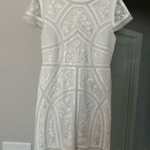 Lulu's White Embroidered Mini Dress